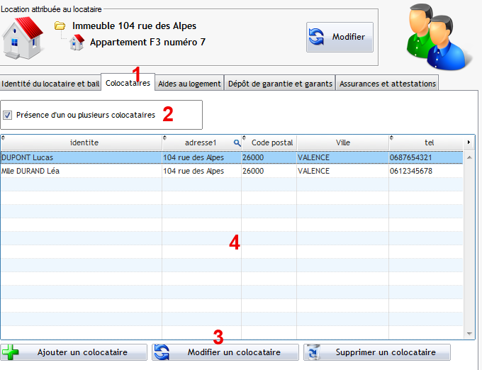 Ajouter un locataire