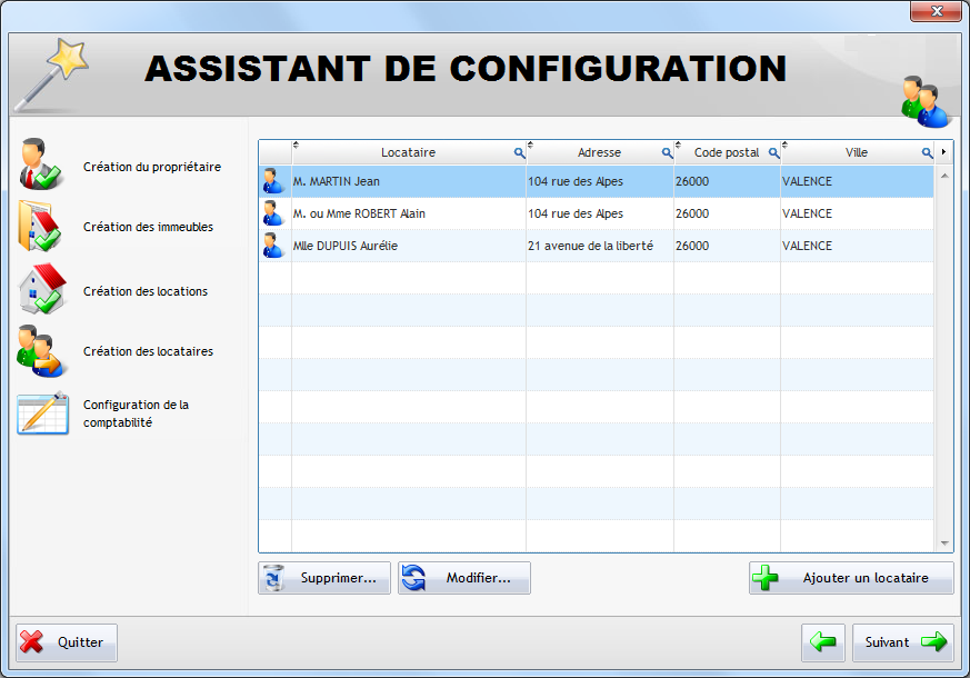 Assistant de Gestion immobilière : Locataires