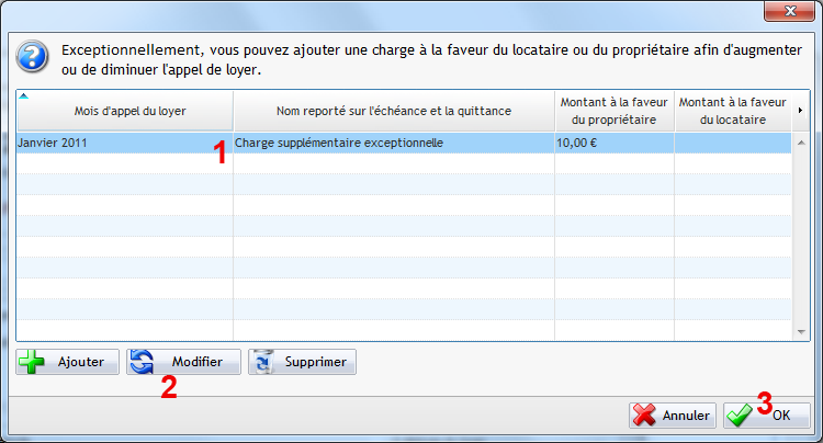 Modification du montant du loyer