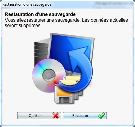 Restauration d&apos;une sauvegarde externe
